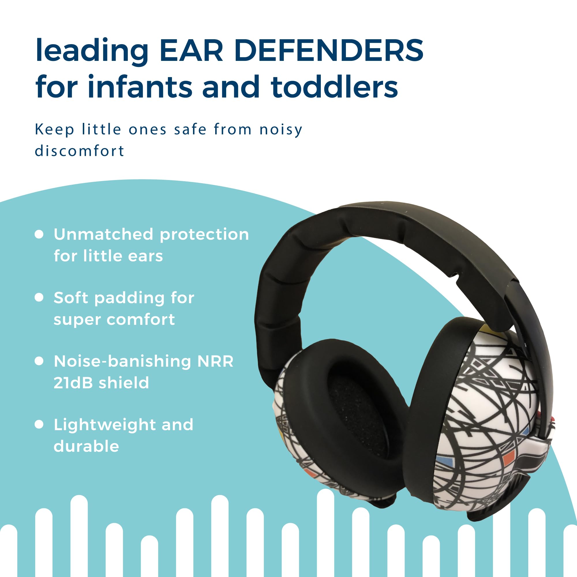 BANZ Baby Earmuffs plush-foam cups provide soft, pressure-free wear.