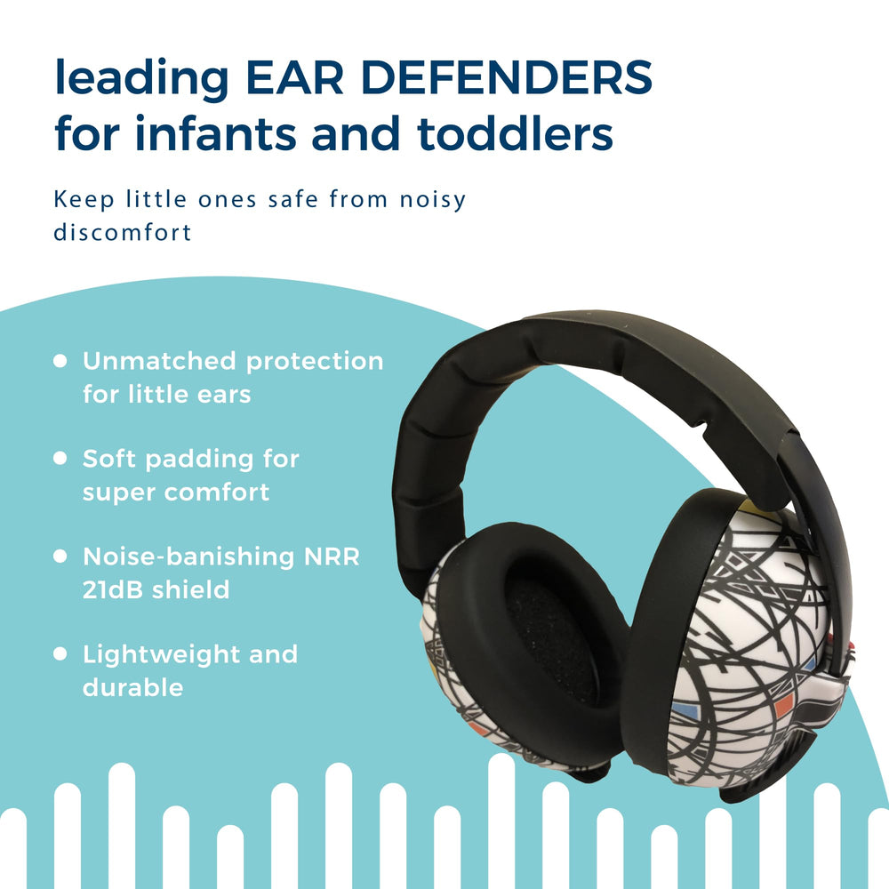 BANZ Baby Earmuffs plush-foam cups provide soft, pressure-free wear.