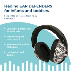 BANZ Baby Earmuffs plush-foam cups provide soft, pressure-free wear.