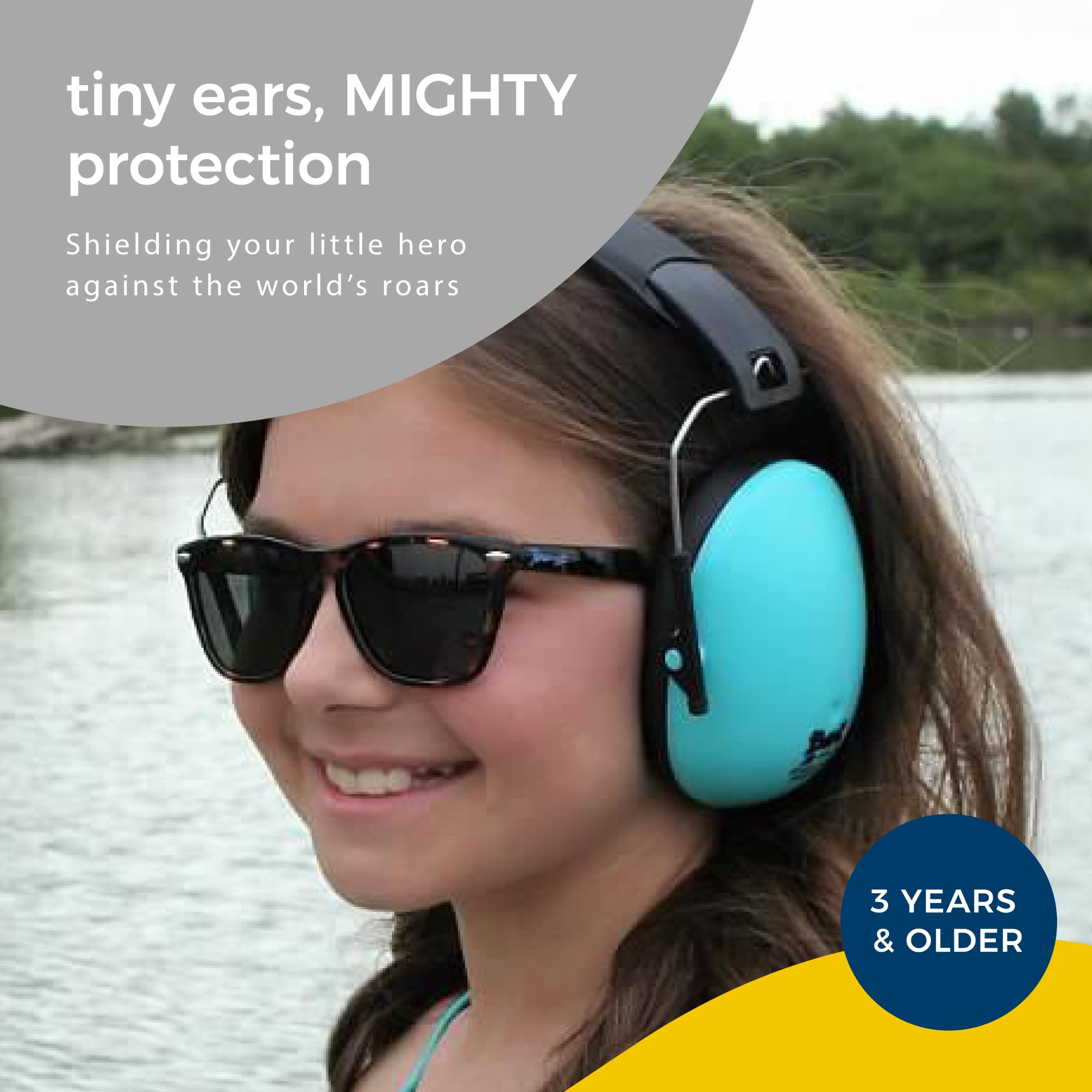BANZ Baby Earmuffs side profile with soft padding and adjustable fit for growing children.