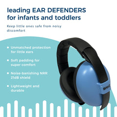 BANZ Baby Earmuffs worn by infant during outing reduces ambient noise exposure