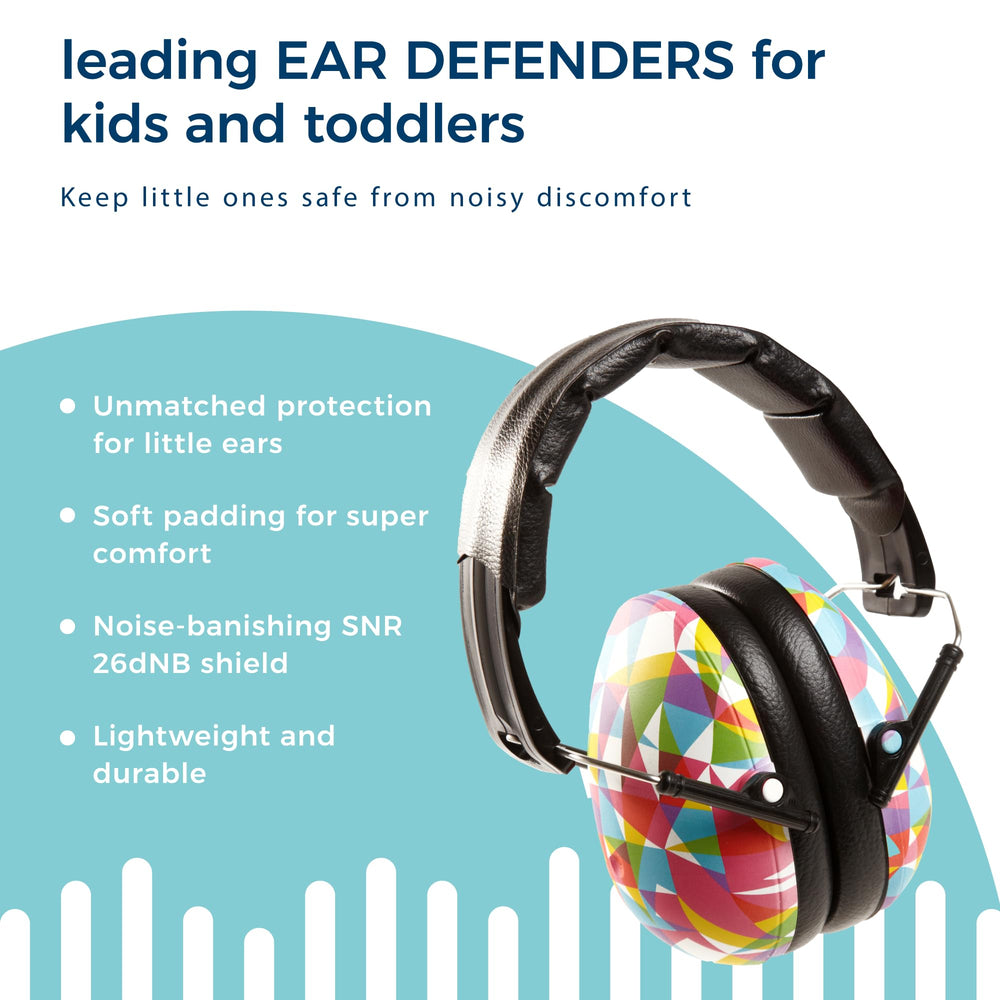 BANZ Kidz Earmuffs Prism headband detail showcases foam padding and soft leather-like cover.