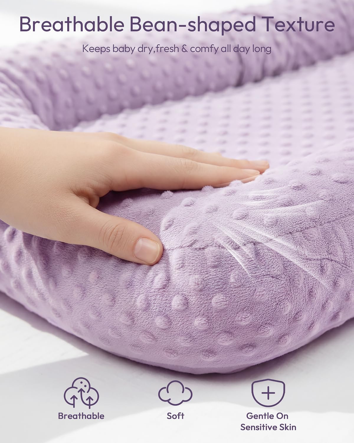 Baobrava 3D beanbag velour texture provides hug-like comfort.