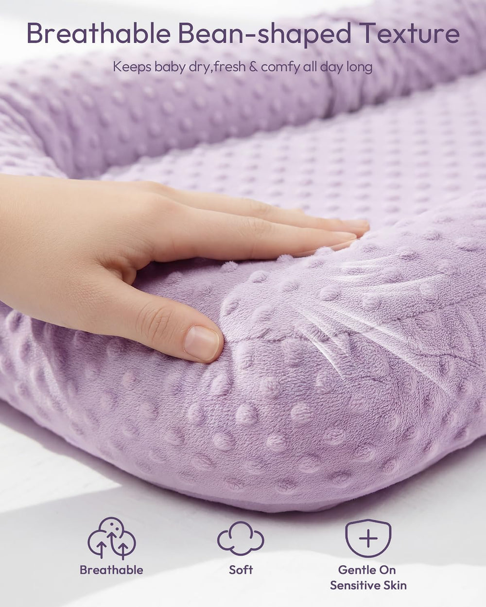 Baobrava 3D beanbag velour texture provides hug-like comfort.