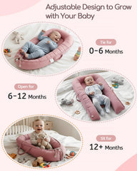 Baobrava baby lounger bumper detail – plush edge support for secure cuddling.