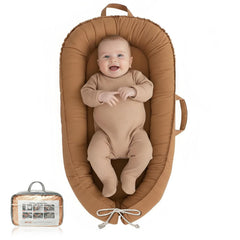 Baobrava baby lounger cover with zipper for easy removal and cleaning.