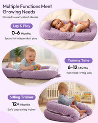 Baobrava Baby Lounger double-sided velvet and velour fabric for cozy variety.