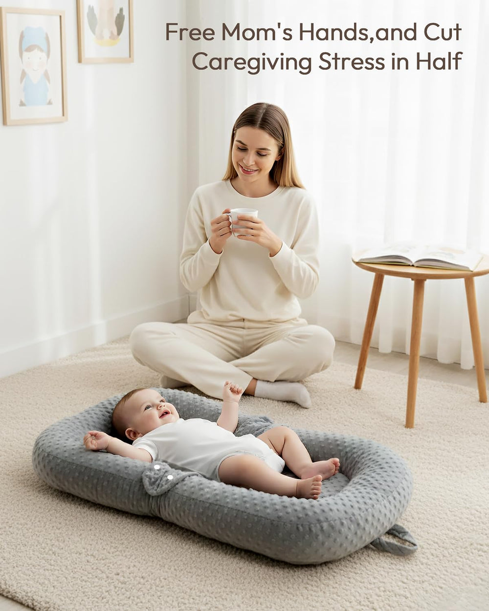Baobrava Lounger with handles for easy carry during trips.