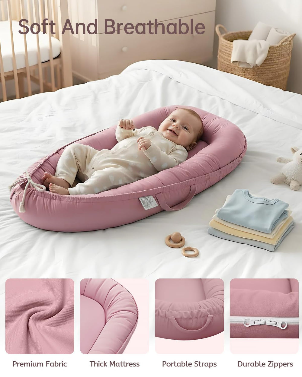 Baobrava baby lounger travel use – lightweight for on-the-go parenting.