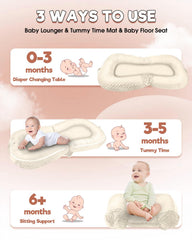 Baobrava baby lounger with handles for easy transport