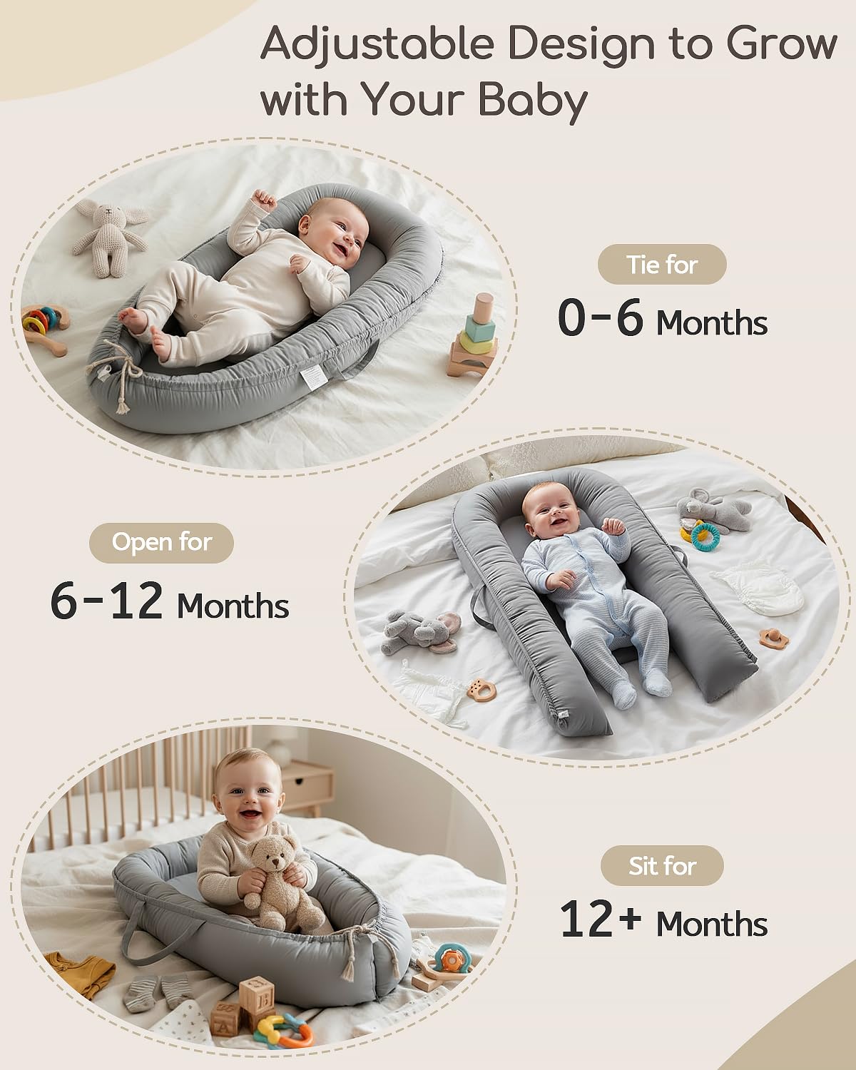 Baobrava lounger shows womb-like protection for safe supervised rest.