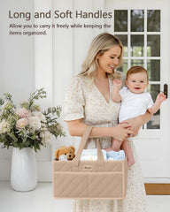 Baobrava diaper caddy with four side pockets for small items