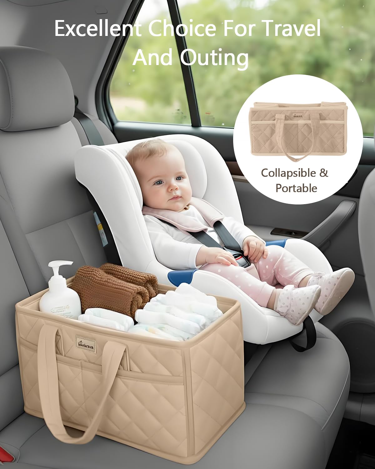 Baobrava dutch fleece material adds a soft touch for diaper changes