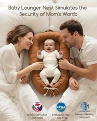 Baobrava infant lounger bumper with soft foam for gentle support.