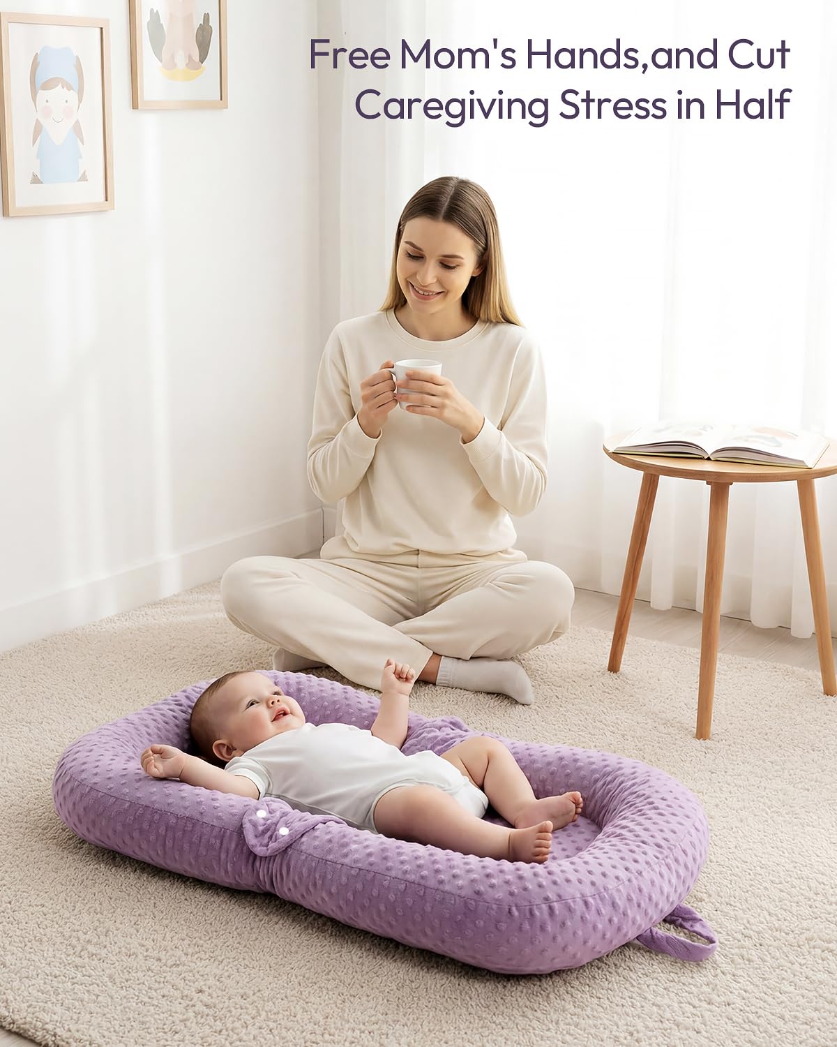 Baobrava Infant Lounger tummy time mat enables versatile play and rest.