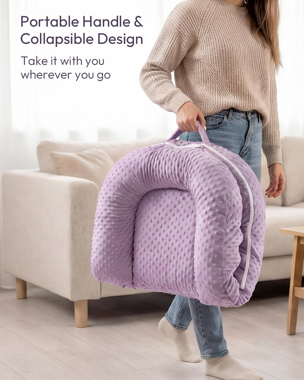 Baobrava Machine-washable cover with two-way zipper for easy cleaning.