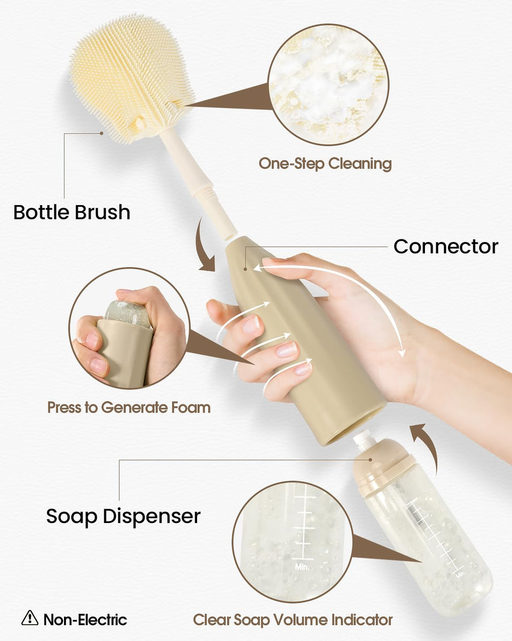 Baobrava nipple brush cleans intricate areas thoroughly.