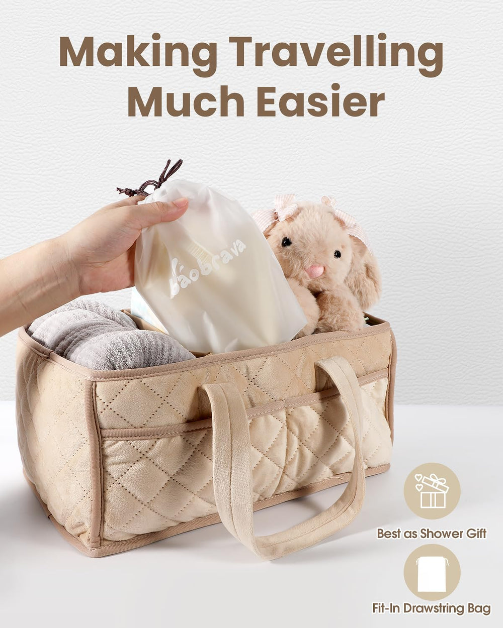 Baobrava straw brush handles fragile openings without damage.