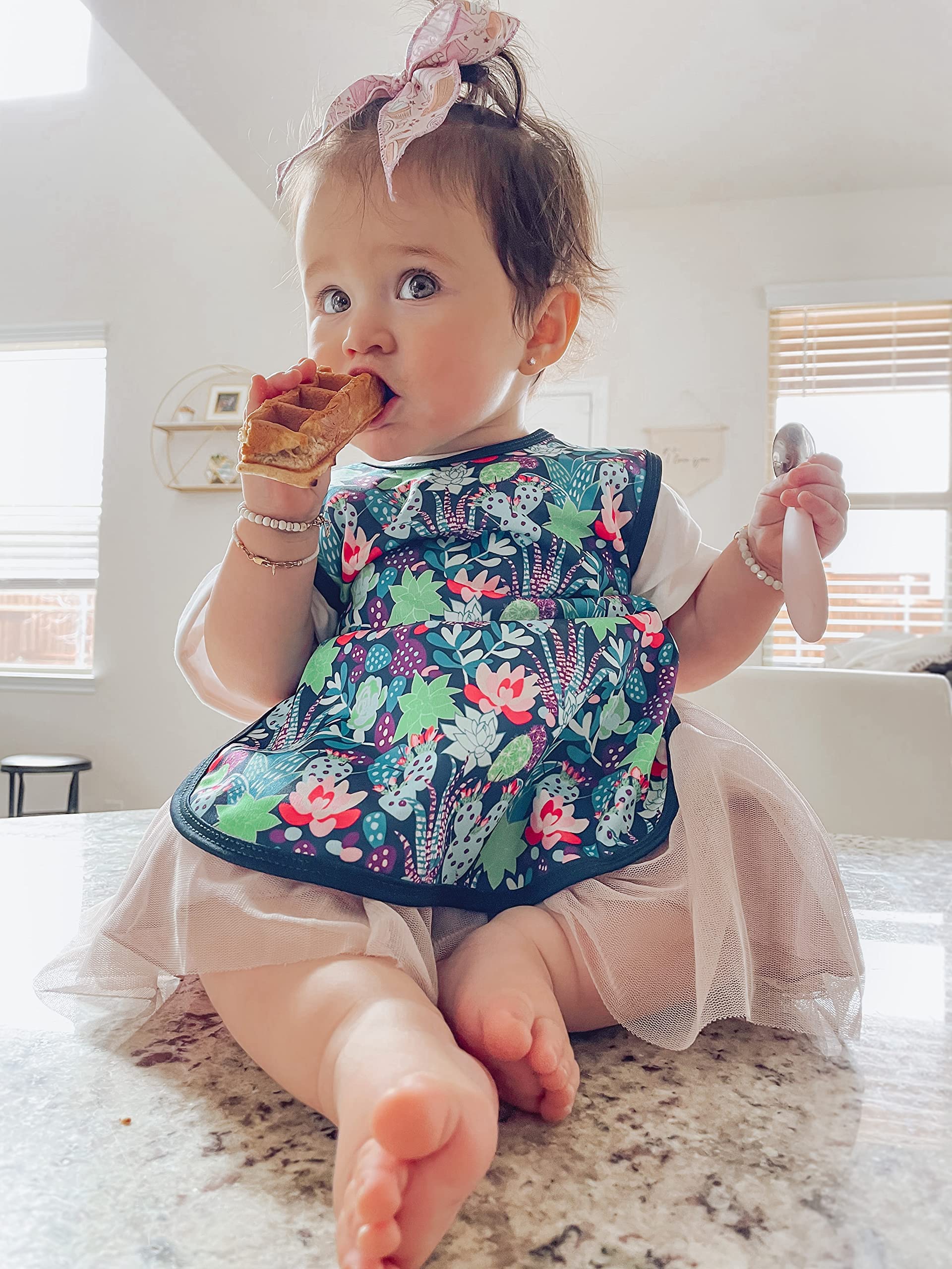 Machine washable BapronBaby Desert Floral Bapron for busy families