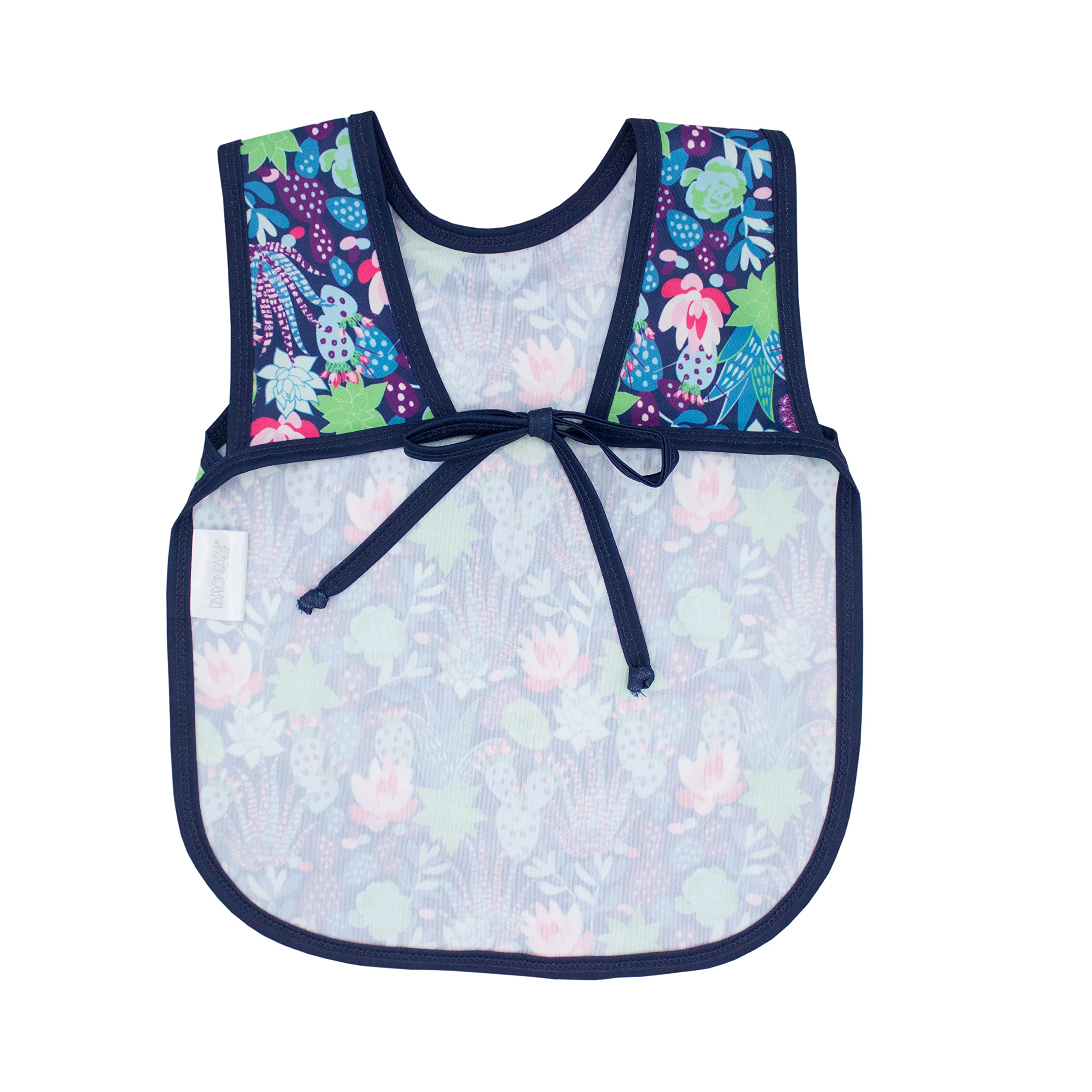 Pocketless design detail on BapronBaby Desert Floral Bapron