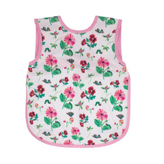 BapronBaby Eric Carle pink floral caterpillar bapron for mess-free feeding.