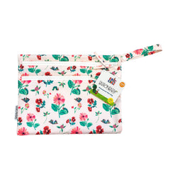 BapronBaby Eric Carle pink floral caterpillar wet dry bag front view for on-the-go organization