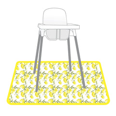 BapronBaby Fresh Lemon Splash Mat under table shows spill protection
