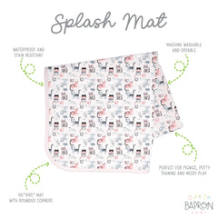 BapronBaby Kitty Splash Mat folded for travel and easy packing