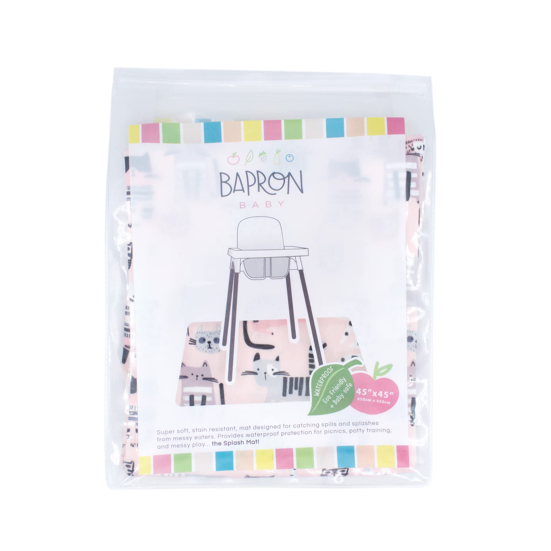BapronBaby Kitty Splash Mat waterproof layer keeps surfaces dry