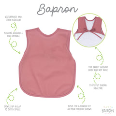 BapronBaby Minimalist Blush Bapron laid flat highlights layout