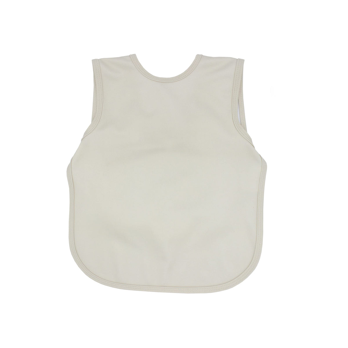 BapronBaby minimalist champagne bapron on baby with no-neck-tie design for safe feeding