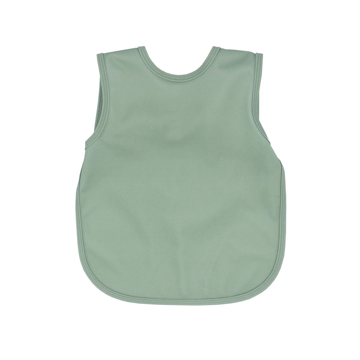 BapronBaby Minimalist Sage Bapron on a baby during meals, comfortable and stylish protection.