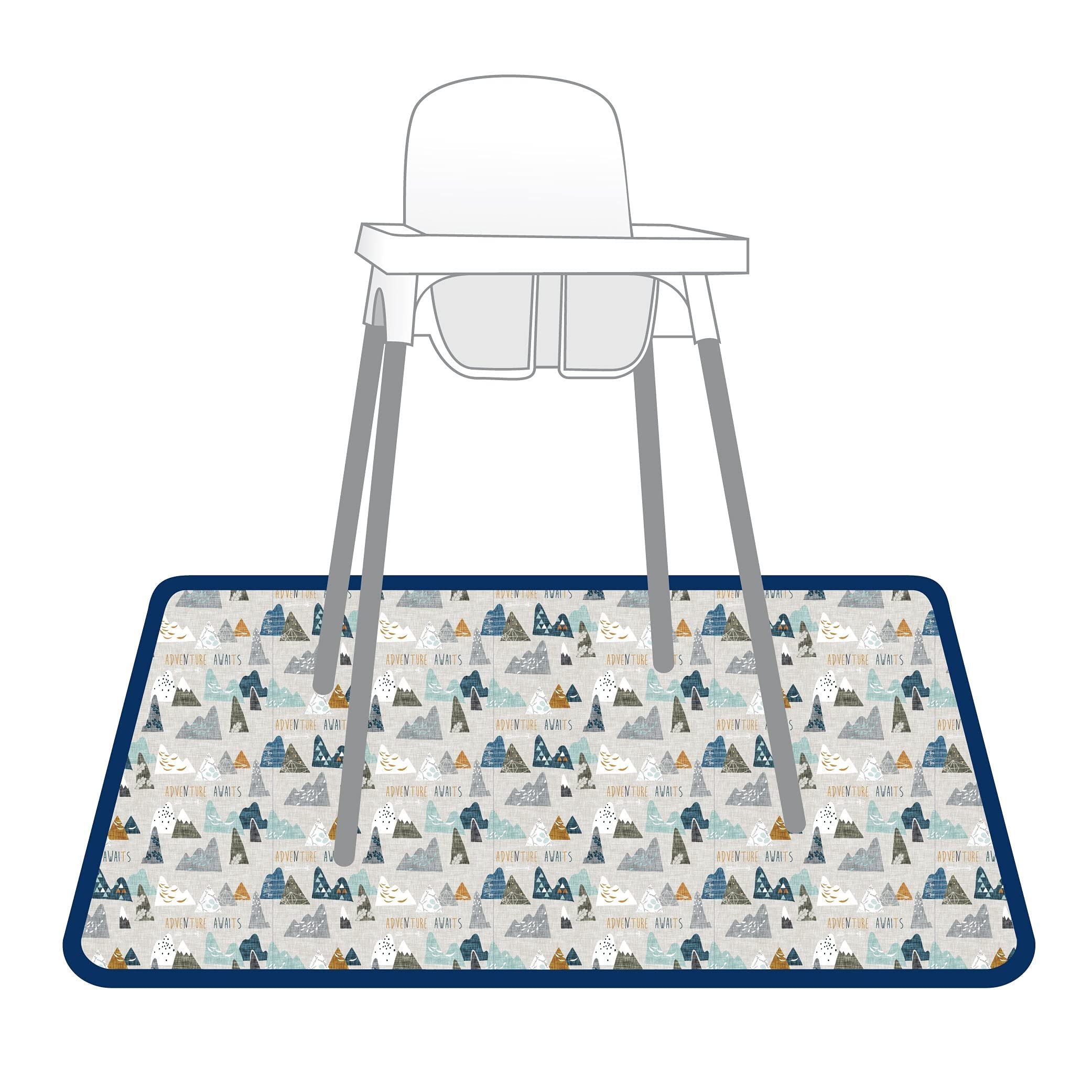 BapronBaby portable splash mat folds compactly for travel and dining out.