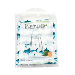 BapronBaby portable splash mat folded for travel and dining out.