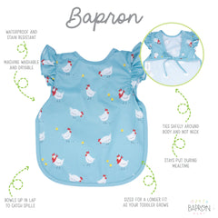 BapronBaby Stain-resistant fabric stays clean after busy meals