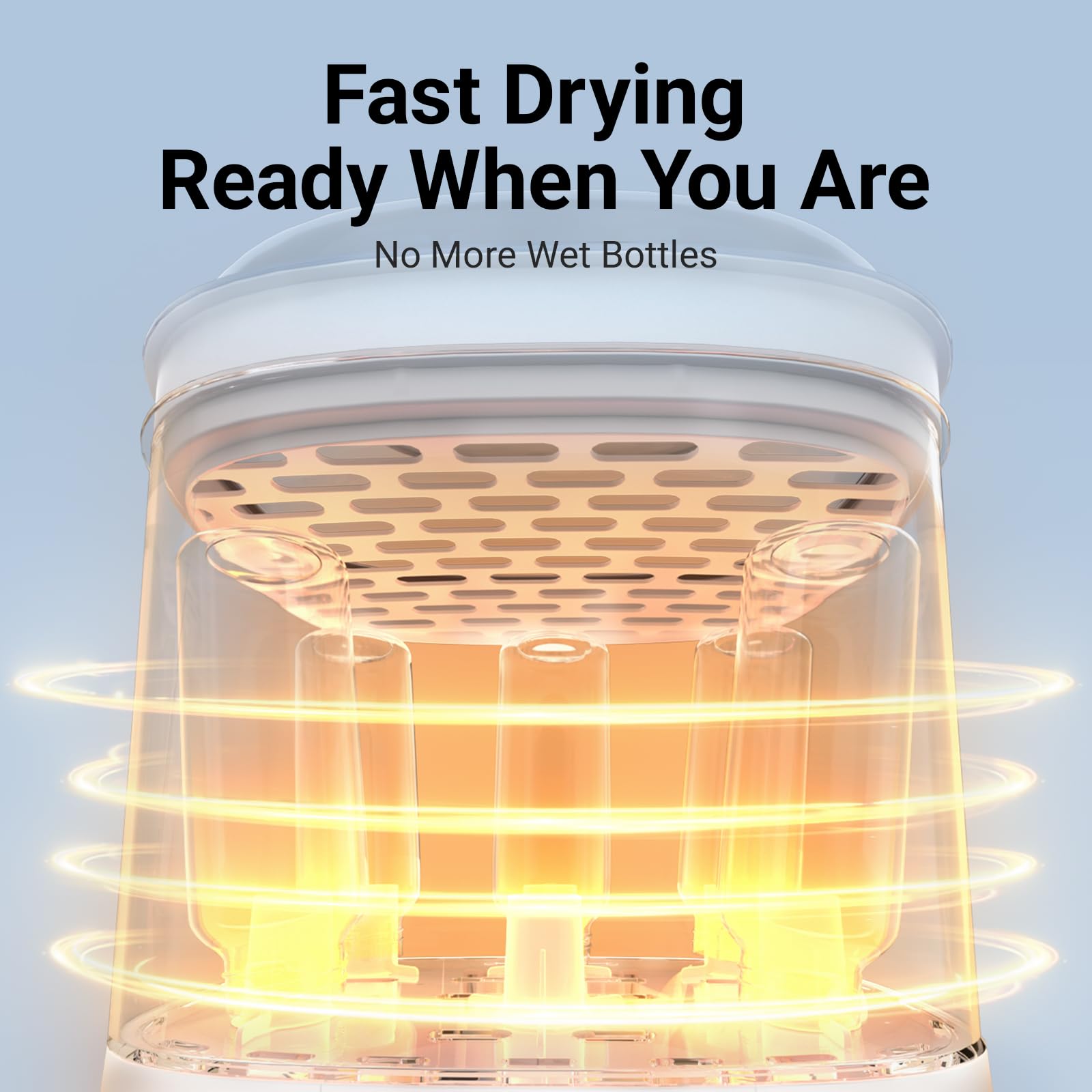 Bear Bottle Sterilizer HEPA-type filter delivers clean drying air for hygiene.