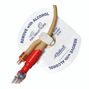 Bard StatLock pediatric Foley stabilizer with foam anchor pad for secure placement and patient comfort.