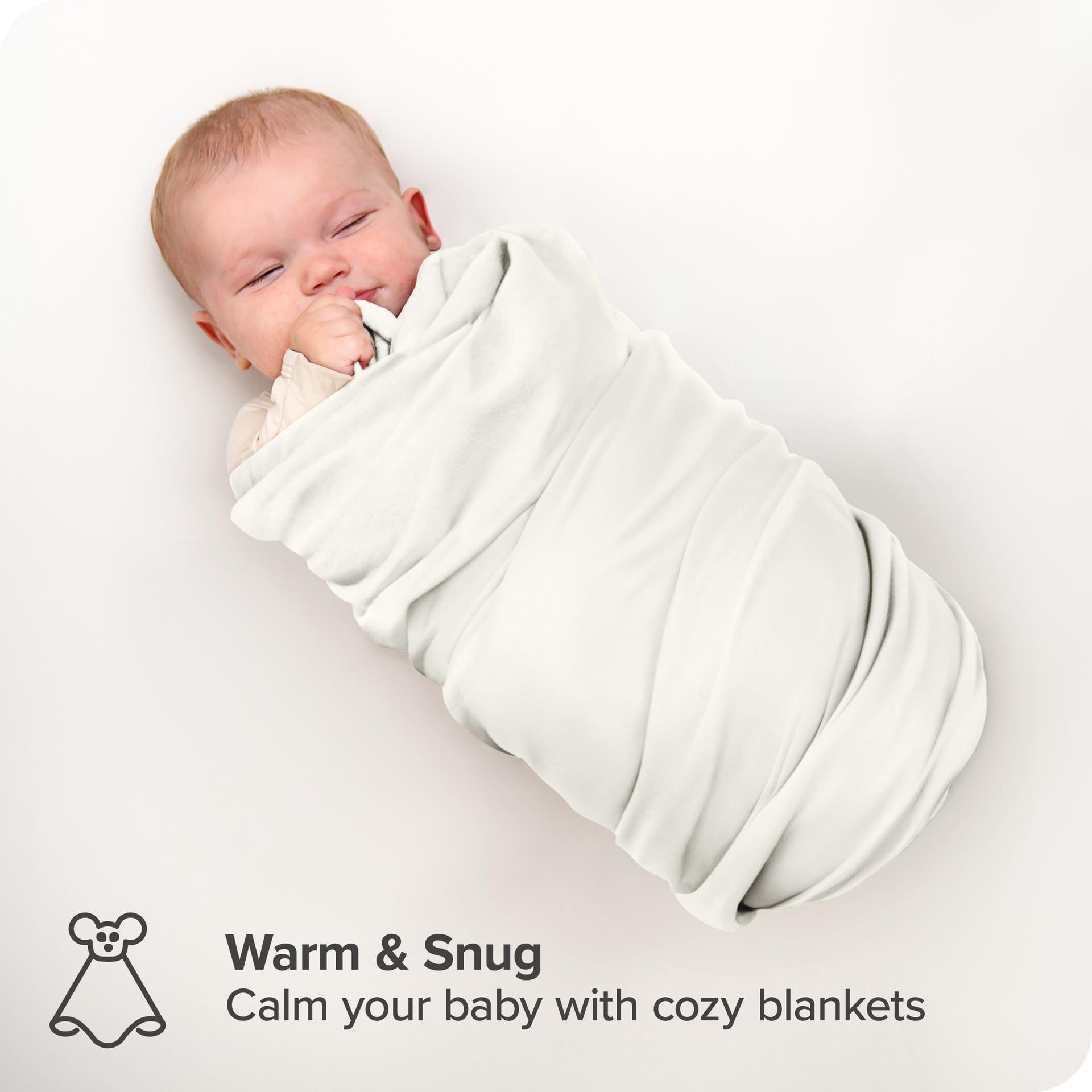 Bare Home 30x30 blanket in crib, lightweight warmth during naptime and feeds