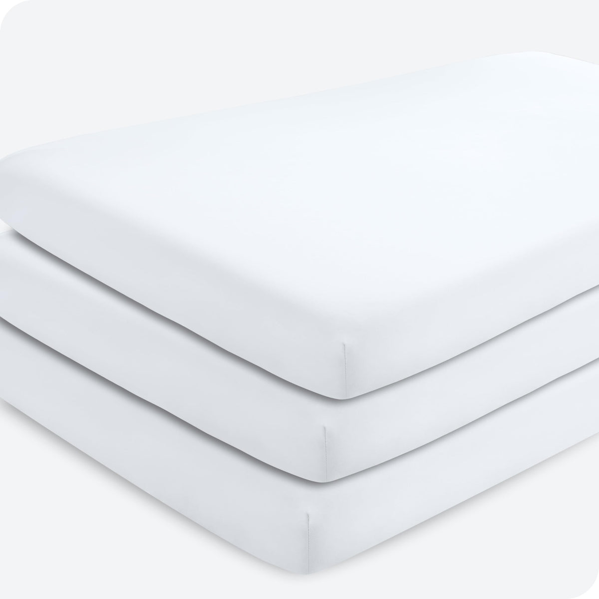 Bare Home 3-pack fitted crib sheet with snug elastic edge for secure fit