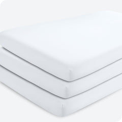 Bare Home 3-pack fitted crib sheet with snug elastic edge for secure fit