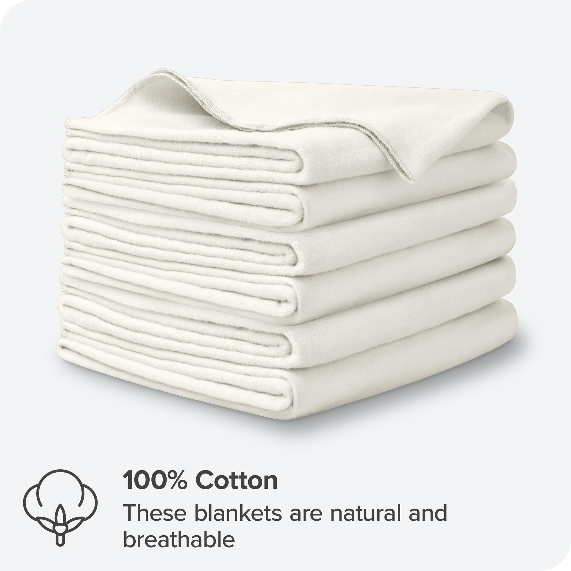 Bare Home cream blanket draped beside crib, gentle to skin and perfect for cozy naps