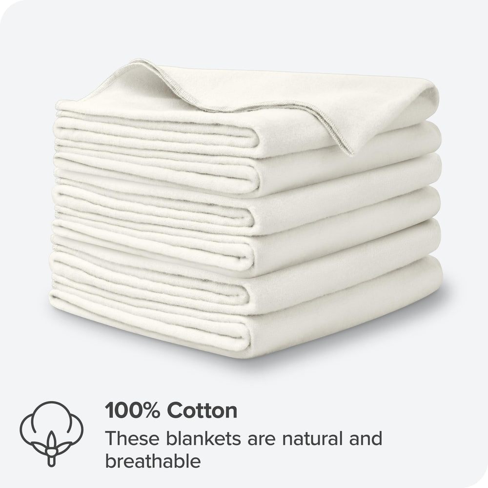 Bare Home cream blanket draped beside crib, gentle to skin and perfect for cozy naps