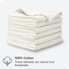 Bare Home cream blanket draped beside crib, gentle to skin and perfect for cozy naps