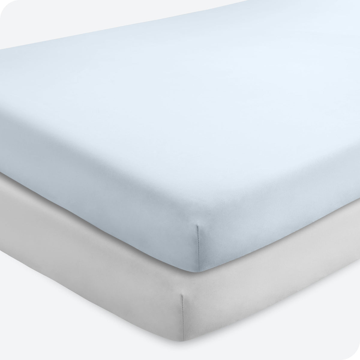 Bare Home crib sheets 2-pack front view with soft microfiber