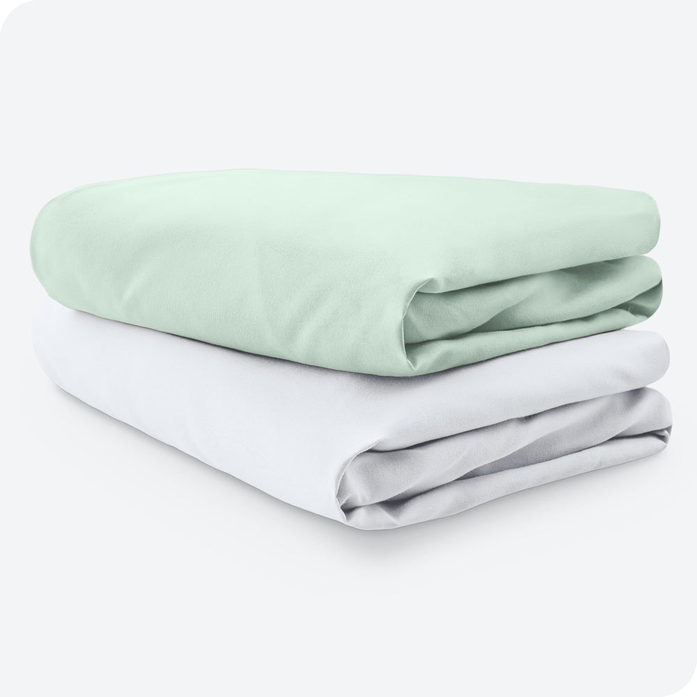 Bare Home fitted crib sheet in use during nighttime routine.