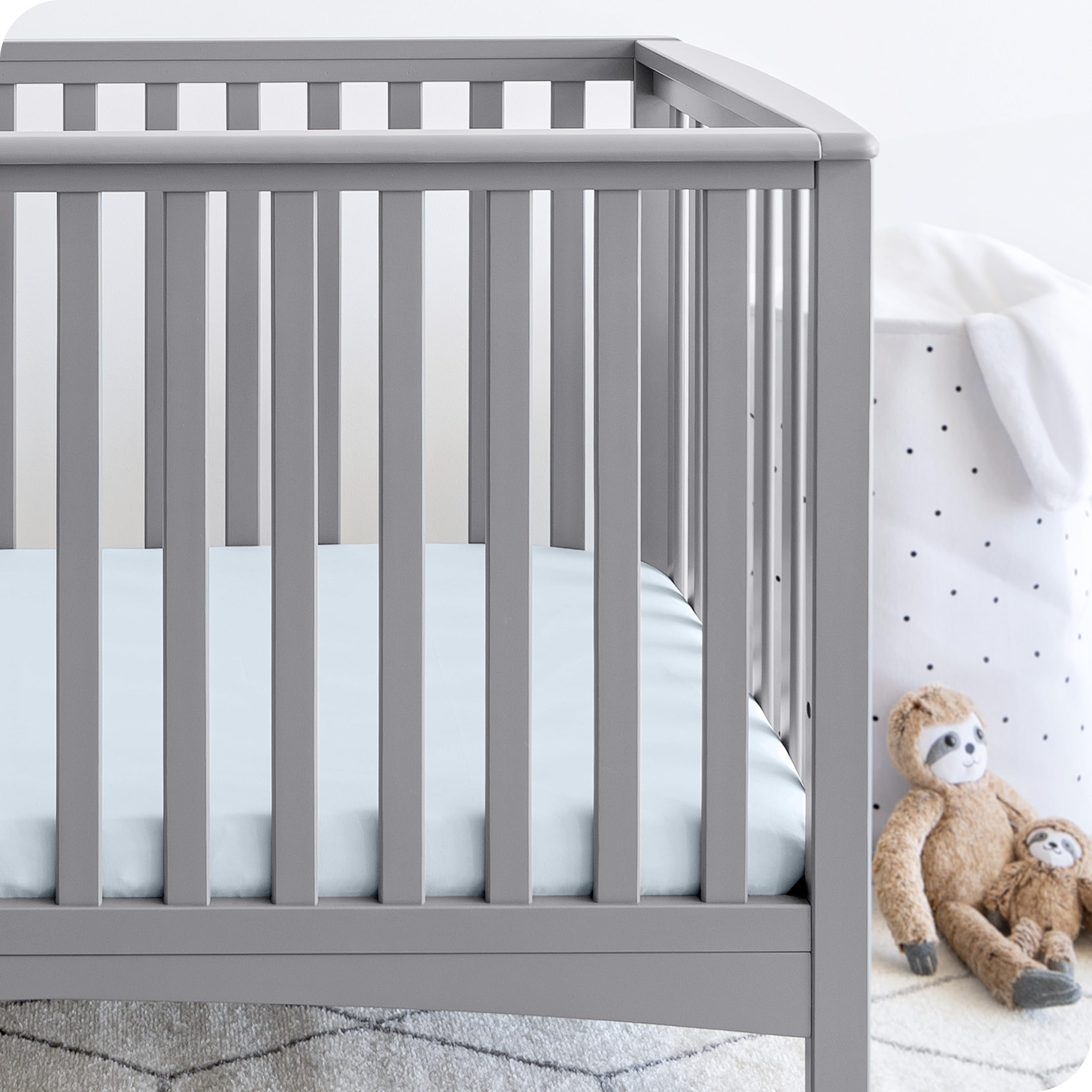 Bare Home sky blue close-up fabric showing soft, breathable texture for baby comfort