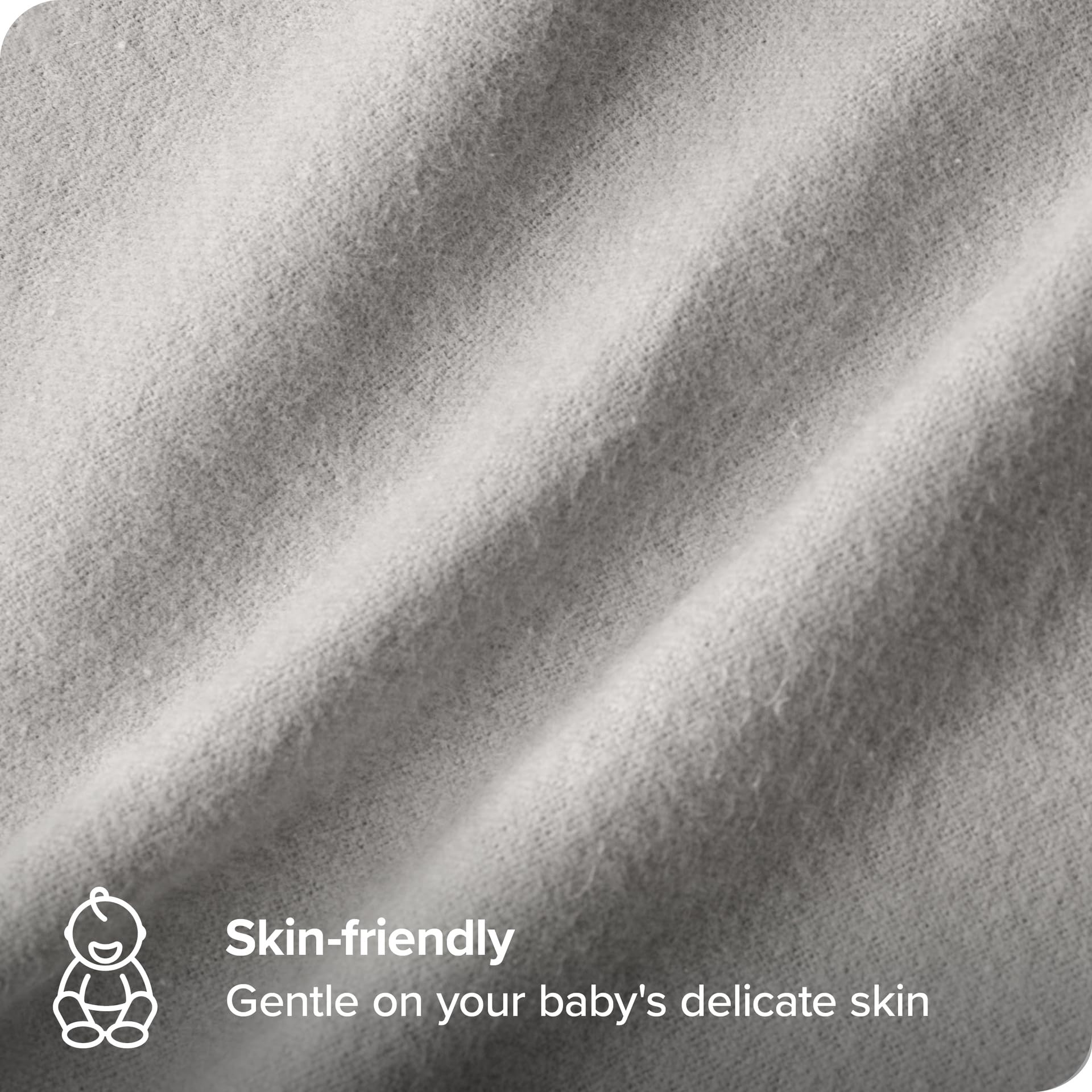 Bare Home blanket in a swaddle setup illustrates easy layering and soothing wrap options
