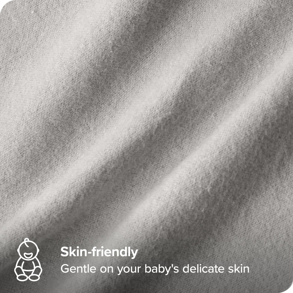 Bare Home blanket in a swaddle setup illustrates easy layering and soothing wrap options