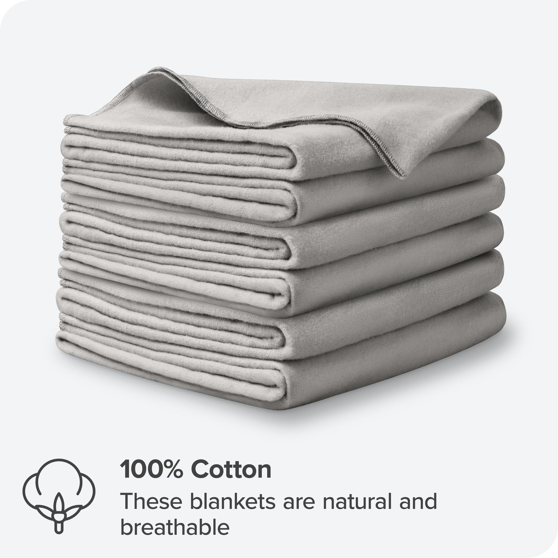 Bare Home blanket close-up highlights cotton flannel texture for gentle baby contact
