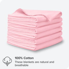 Bare Home 6-pack flannel receiving blankets arranged for nursery versatility.
